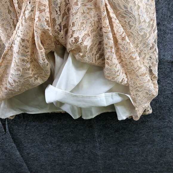 Ann Taylor Loft Sleeveless Lace Dress Size 4 Cream A-Line Knee Length Formal - Picture 7 of 11
